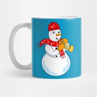 Trumpet Snowman Mug